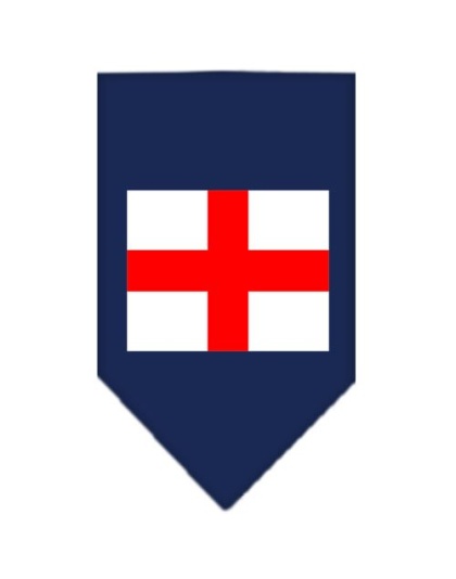 St Georges Cross Screen Print Bandana Navy Blue Large