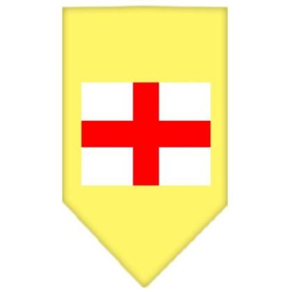 St Georges Cross Screen Print Bandana Yellow Large