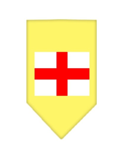 St Georges Cross Screen Print Bandana Yellow Large