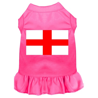 St Georges Cross Screen Print Dress Bright Pink 4X (22)