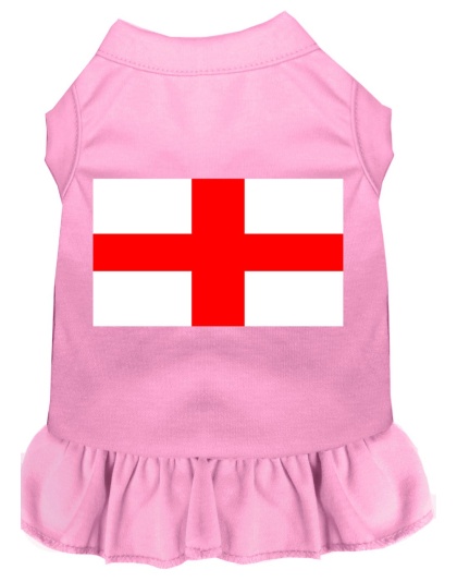 St Georges Cross Screen Print Dress Light Pink 4X (22)