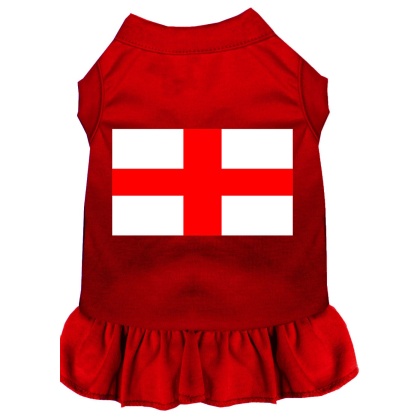 St Georges Cross Screen Print Dress Red 4X (22)