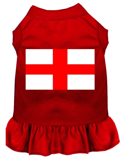 St Georges Cross Screen Print Dress Red 4X (22)