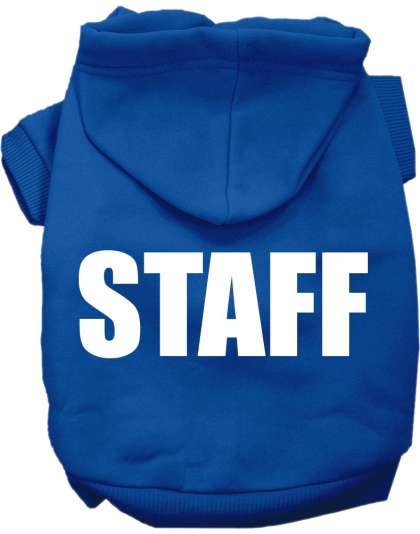 Staff Costume Screen Print Dog Hoodie Blue Size XS