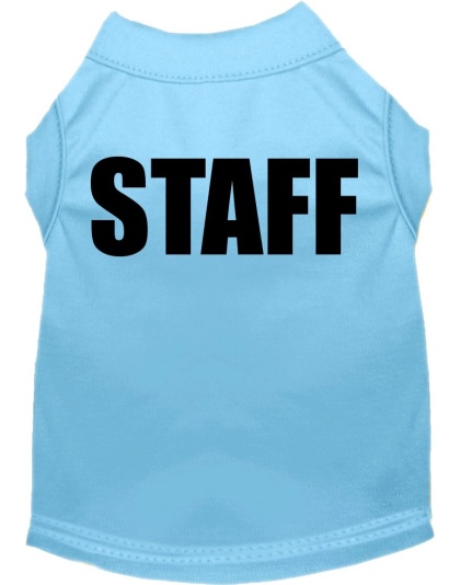 Staff Costume Screen Print Dog Shirt Baby Blue Size XS