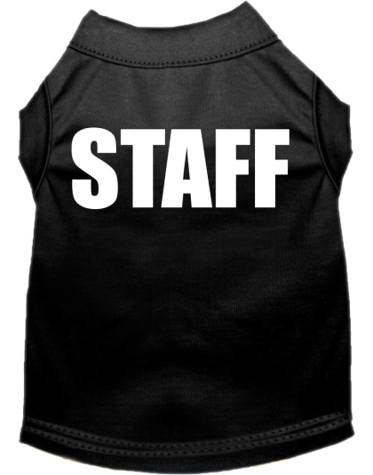Staff Costume Screen Print Dog Shirt Black Size XS