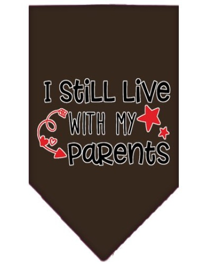 Still Live with my Parents Screen Print Pet Bandana Cocoa Large