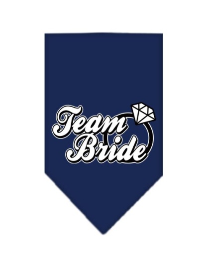 Team Bride Screen Print Bandana Navy Blue large