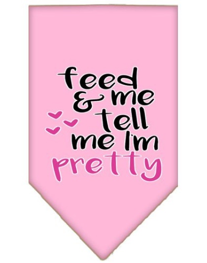 Tell me I'm Pretty Screen Print Pet Bandana Light Pink Large