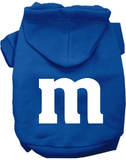 The M Costume Screen Print Dog Hoodie Blue Size XS