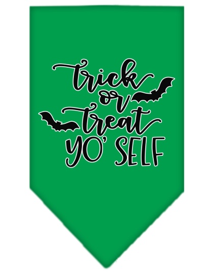 Trick or Treat Yo' Self Screen Print Bandana Emerald Green Large