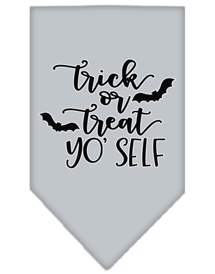 Trick or Treat Yo' Self Screen Print Bandana Grey Large