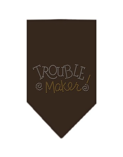 Trouble Maker Rhinestone Bandana Cocoa Large