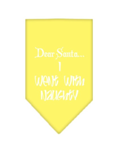 Went with Naughty Screen Print Bandana Yellow Large