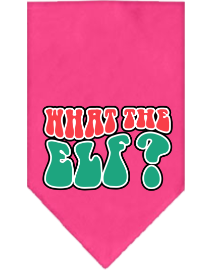 What the Elf Screen Print Bandana Bright Pink Size Small