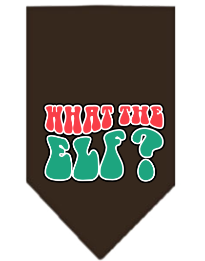 What the Elf Screen Print Bandana Cocoa Size Small