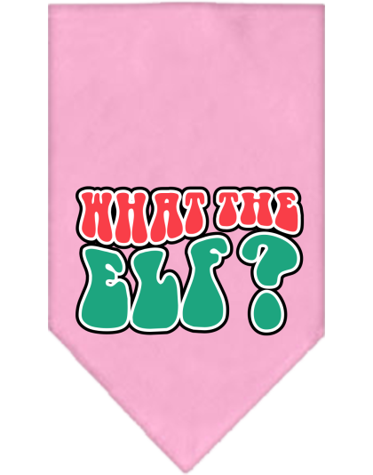 What the Elf Screen Print Bandana Light Pink Size Small
