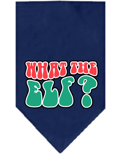 What the Elf Screen Print Bandana Navy Blue Size Small