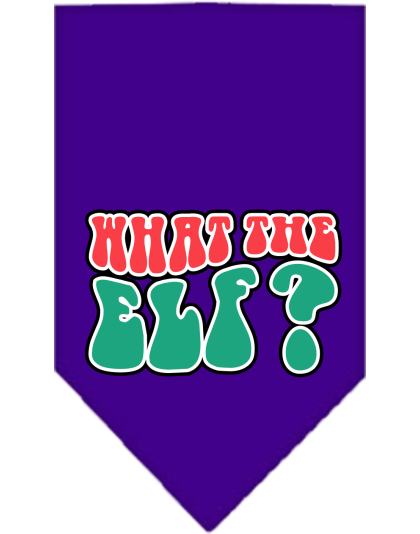 What the Elf Screen Print Bandana Purple Size Small