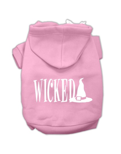 Wicked Screen Print Pet Hoodies Light Pink Size L